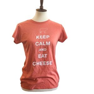 Keep Calm and Eat Cheese Orange T-shirt
